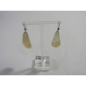 Mother‎ of Pearl Dangly Earrings 2" Boho Retro Whimsycal Y2K Shell Novelty Artsy